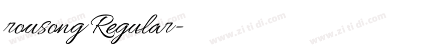 rousong Regular字体转换